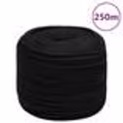 vidaXL Corde de travail Noir 8 mm 250 m Polyester