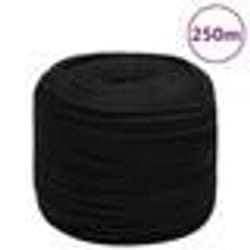 vidaXL Corde de travail Noir 8 mm 250 m Polyester