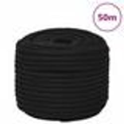 vidaXL Corde de travail Noir 12 mm 50 m Polyester