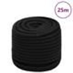 vidaXL Corde de travail Noir 16 mm 25 m Polyester