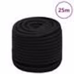 vidaXL Corde de travail Noir 18 mm 25 m Polyester