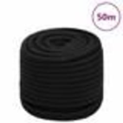 vidaXL Corde de travail Noir 18 mm 50 m Polyester