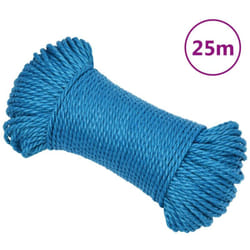vidaXL Corde de travail Bleu 3 mm 25 m Polypropylène