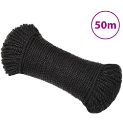 Vidaxl - Corde de travail Noir 6 mm 50 m polypropylène