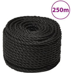 vidaXL Corde de travail Noir 14 mm 250 m polypropylène