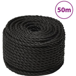 Vidaxl - Corde de travail Noir 20 mm 50 m polypropylène