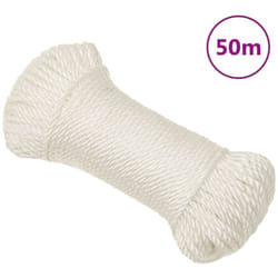 Corde de travail Blanc 6 mm 50 m polypropylène