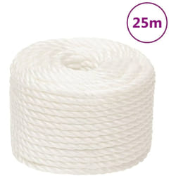 vidaXL Corde de travail Blanc 16 mm 25 m polypropylène