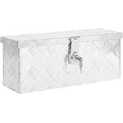 Boîte de rangement Argenté 50x15x20,5 cm Aluminium Vidaxl