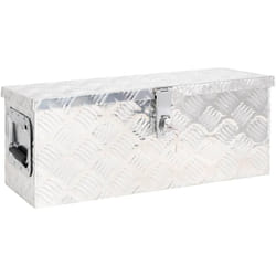 Boîte de rangement Argenté 60x23,5x23 cm Aluminium