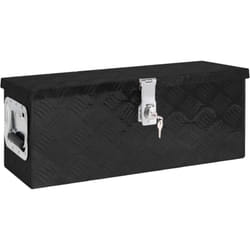 Vidaxl - Boîte de rangement Noir 60x23,5x23 cm Aluminium