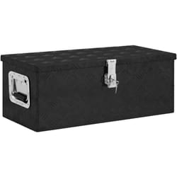 Vidaxl - Boîte de rangement Noir 70x31x27 cm Aluminium
