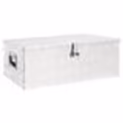 vidaXL Boîte de rangement Argenté 90x47x33,5 cm Aluminium