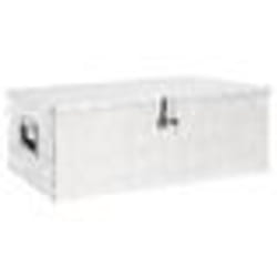 vidaXL Boîte de rangement Argenté 90x47x33,5 cm Aluminium