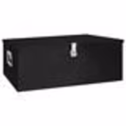 vidaXL Boîte de rangement Noir 100x55x37 cm Aluminium