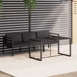 vidaXL Salon de jardin 4 pcs avec coussins Aluminium Anthracite