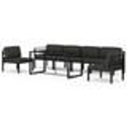 vidaXL Salon de jardin 7 pcs avec coussins Aluminium Anthracite