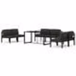 vidaXL Salon de jardin 7 pcs avec coussins Aluminium Anthracite