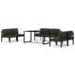 vidaXL Salon de jardin 7 pcs avec coussins Aluminium Anthracite
