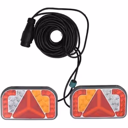 vidaXL Feux de remorque 2 pcs Rouge 24x5x14,5 cm Ampoule LED 12 V