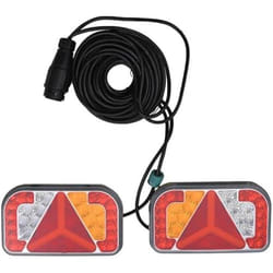 vidaXL Feux de remorque 2 pcs Rouge 24x5x14,5 cm Ampoule LED 12 V