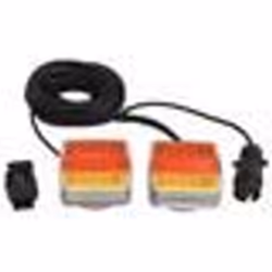 vidaXL Feux de remorque 2 pcs Rouge 10,5x7,5x10 cm Ampoule LED 12 V