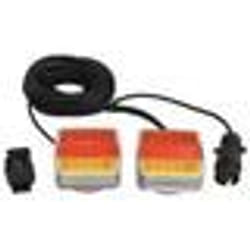vidaXL Feux de remorque 2 pcs Rouge 10,5x7,5x10 cm Ampoule LED 12 V