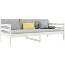 vidaXL Lit de jour sans matelas blanc 90x190 cm bois de pin massif - 90 x 190 cm