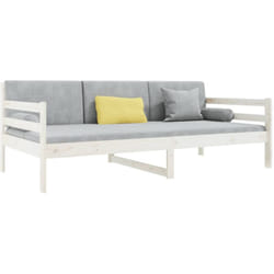 Lit De Jour Sans Matelas Blanc 80x200 Cm Bois De Pin Massif Vidaxl