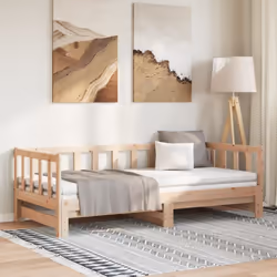 Ce lit de jour en bois polyvalent peut être utilisé comme lit dans votre chambre à coucher et s'intègre également parfaitemen ...