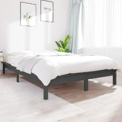 vidaXL Cadre de lit - Gris 150x200 cm