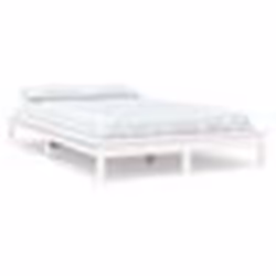 vidaXL Cadre de lit sans matelas blanc bois massif - 80 x 200 cm