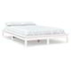 vidaXL Cadre de lit sans matelas blanc bois massif - 80 x 200 cm