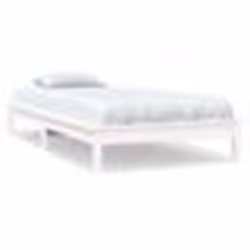 vidaXL Cadre de lit sans matelas blanc bois massif - 90 x 190 cm