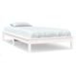 vidaXL Cadre de lit sans matelas blanc bois massif - 90 x 190 cm