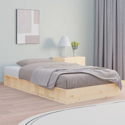 Vidaxl - Cadre de lit 75x190 cm Petit simple Bois massif
