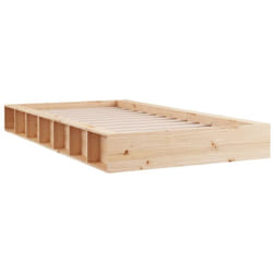 Cadre de lit sans matelas 135x190 cm bois massif Vidaxl
