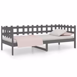 VidaXL 820758, lit sofa, Gris, Bois de pin, 2035 mm, 960 mm, 685 mm