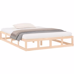 Prenez le chemin moderne vers votre chambre à coucher cool avec ce cadre de lit en bois ! Il constitue un supplément pratique ...