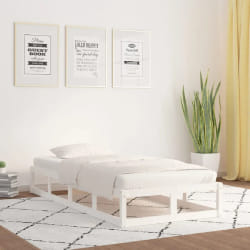 vidaXL Cadre de lit 75x190 cm - Bois massif