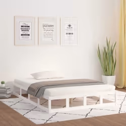 Prenez le chemin moderne vers votre chambre à coucher cool avec ce cadre de lit en bois ! Il constitue un supplément pratique ...