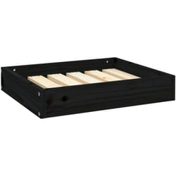 Lit pour chien Noir 51,5x44x9 cm Bois de pin solide Vidaxl