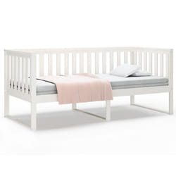 vidaXL Lit de jour sans matelas blanc 90x190 cm bois de pin massif - 90 x 190 cm