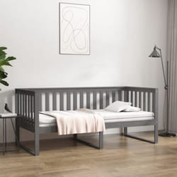 Vidaxl - Lit de jour sans matelas gris 90x190 cm bois de pin massif