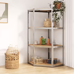 Cette étagère d'angle est un excellent choix pour le stockage résidentiel et commercial, offrant beaucoup d'espace pour garde ...