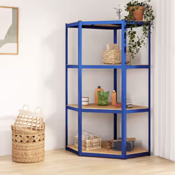 Cette étagère d'angle est un excellent choix pour le stockage résidentiel et commercial, offrant beaucoup d'espace pour garde ...