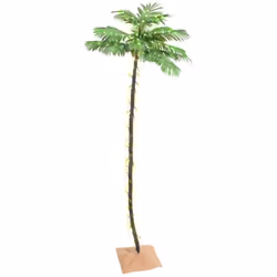 Apportez ce palmier à LED chez vous dès maintenant ! Les feuilles vertes et le tronc brun sont décorés pour scintiller. Arbre ...