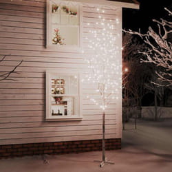 Vidaxl - Bouleau blanc à led 672 led Blanc chaud 400 cm