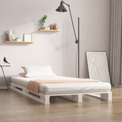 Vidaxl - Lit de palette blanc 100x200 cm bois de pin massif
