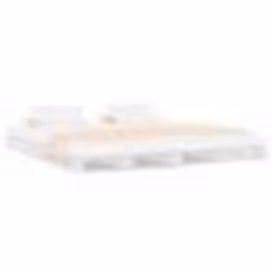 vidaXL Lit de palette blanc 180x200 cm bois de pin massif très grand - 80 x 200 cm